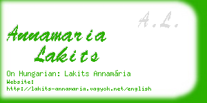 annamaria lakits business card