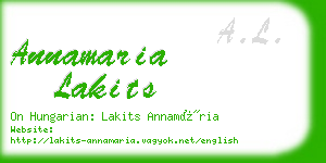 annamaria lakits business card